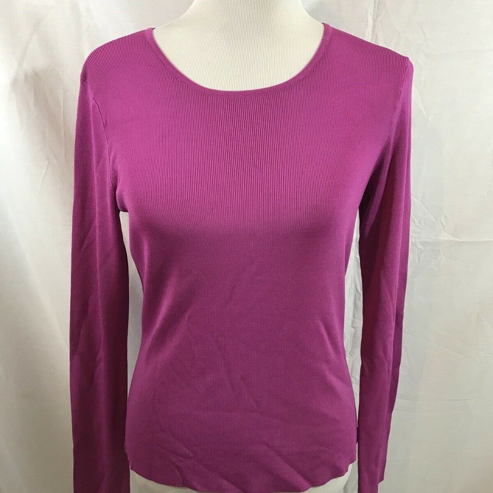 Canvasback fuchsia long sleeve sweater - womens M